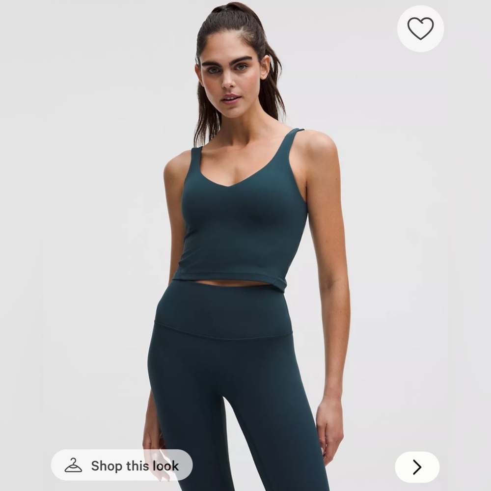 NWT Lululemon Set: Align Tank & High Rise Leggings 25” Indochine Blue Size 6 - Picture 3 of 11